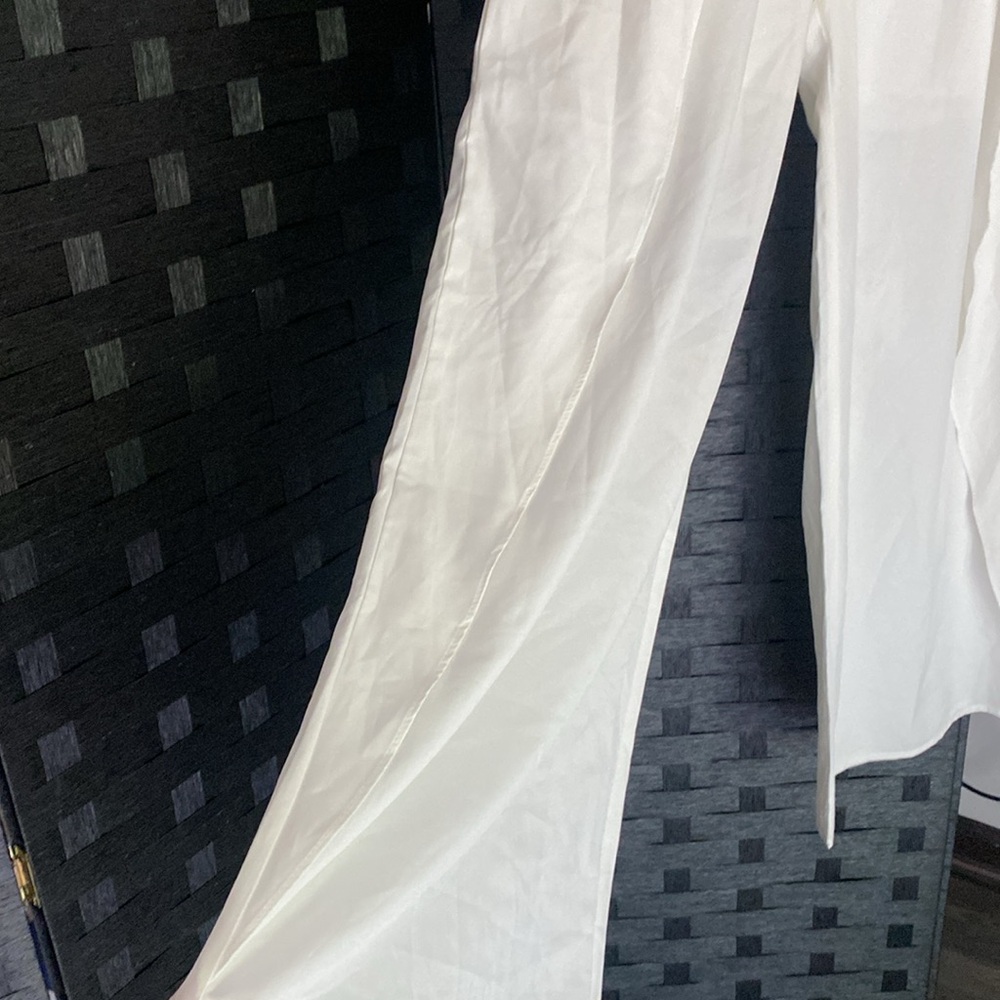 Wide Leg Pants with Ruffle Trim - Picture 5 of 15